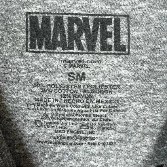 Marvel Mens Captain America Graphic T-Shirt Gray Heather Super Hero Comics Small - Picture 2 of 9